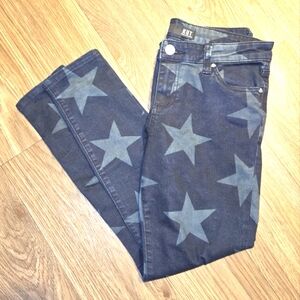 Kut from the Kloth Women's Star Print Jeans - Black And Charcoal Size 6